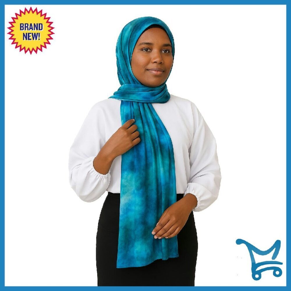 Large Cotton Modal Hijab Scarf 72x28 Soft Lightweight Shawl Wrap